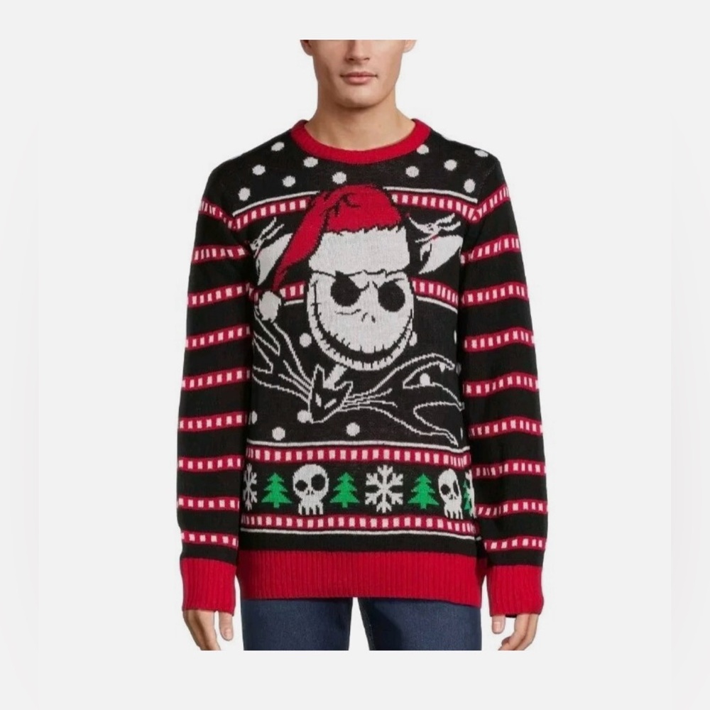 EUC Nightmare Before Christmas Ugly Christmas Sweater XL 14/16 kids youth